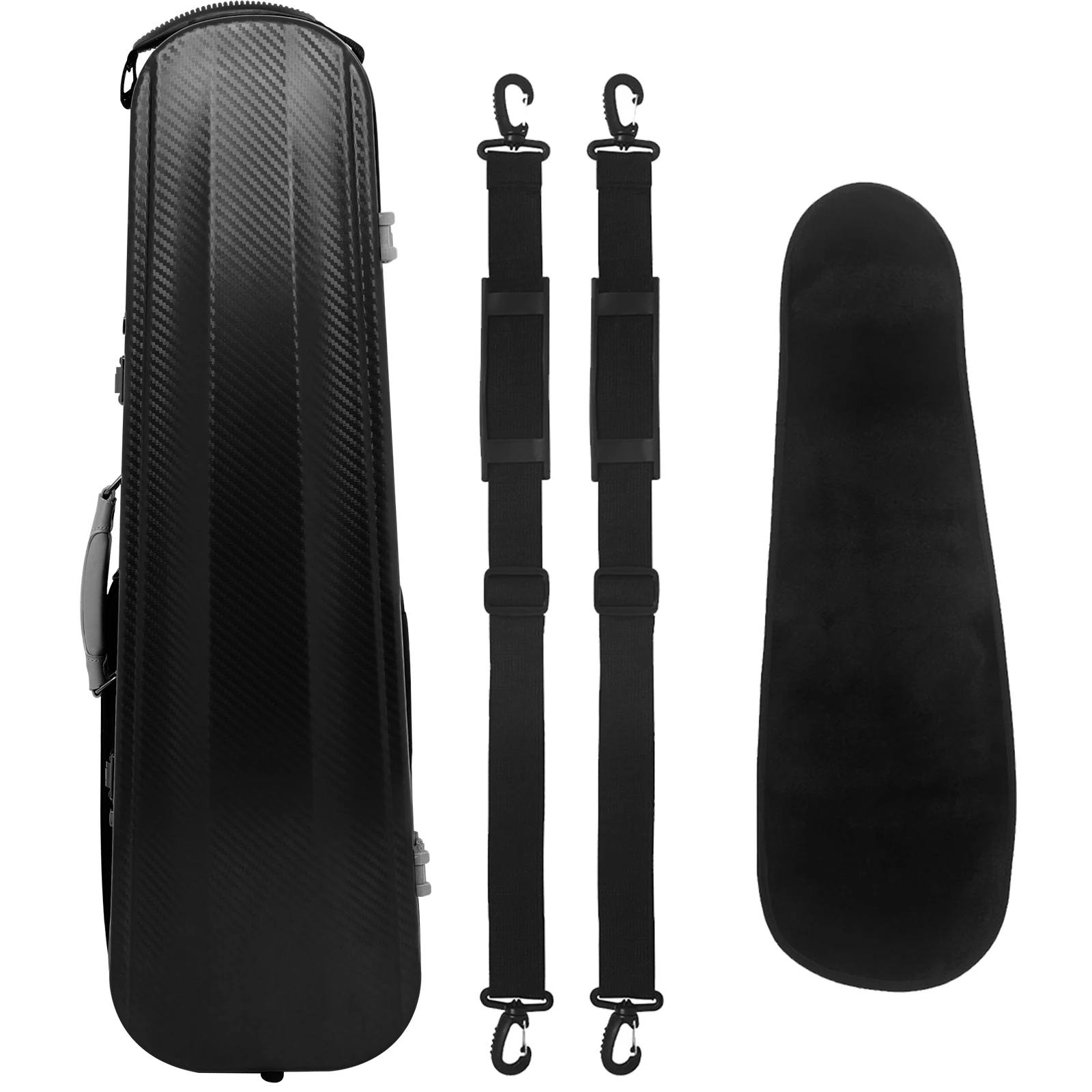 IRIN 4/4 Violin Case Carbon Fiber Box Double Shoulder Strap Bag Backpack with Combination Lock Hygrometer Violin Accessories
