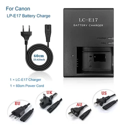 LC-E17 E17E Battery Charger For Canon EOS 200D M3 M5 M6 750D 760D T6i T6s 800D 77D Kiss X8i Camera LPE17  LP-E17 Battery Charger