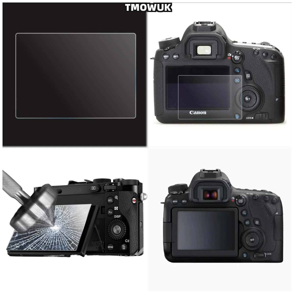 

For Canon 6D 9H Tempered Glass Screen Protector - Military-Grade Anti-Scratch HD Clear Film With Bubble-Free Installation
