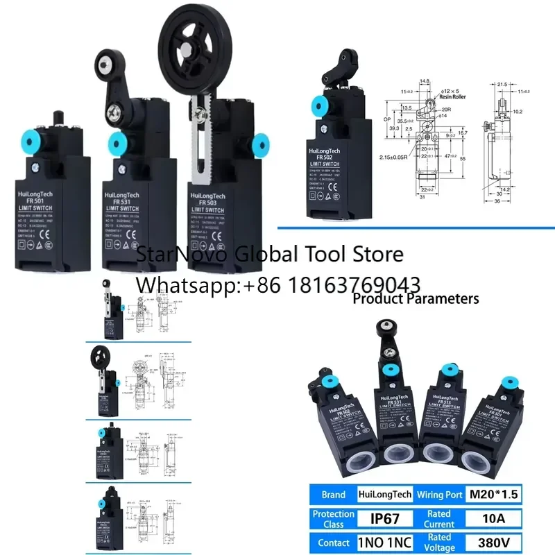2026 Hot！ Manual Reset Limit Switch C4N-4A20R / 4A2GR / 4A2HR / 4A31 Self-locking Stopper for Elevator Switch