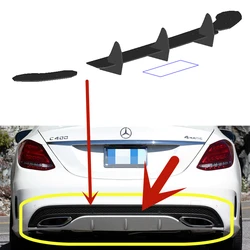 For Mercedes Benz C Class W205 2014-2020 Year Rear Diffuser Bumper Lips Spoiler Splitter Body Kit Accessories