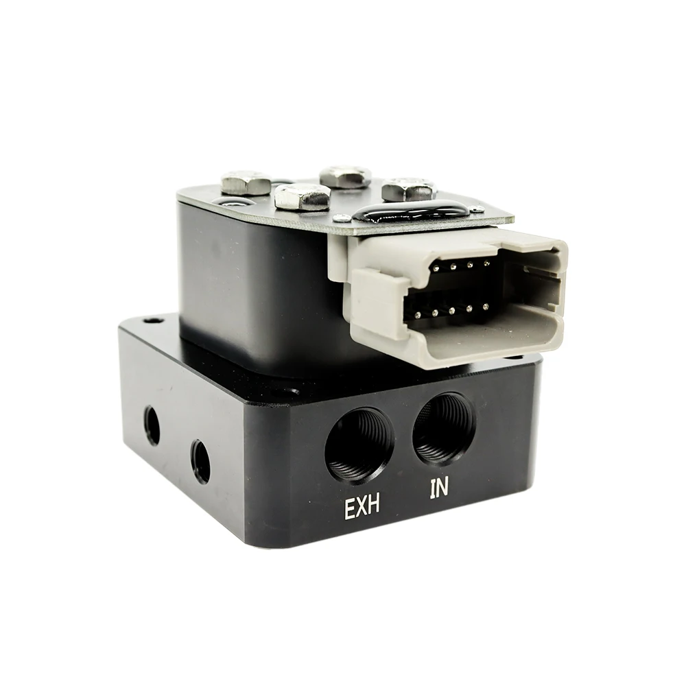 3/8 "8 صمامات شاحنة تدفق كبير 15 16 مللي متر محرك الأسهم المنوع 200psi 300 psi تعليق 1/2" النحاس 8-صمام 3 موقف صمام الهواء