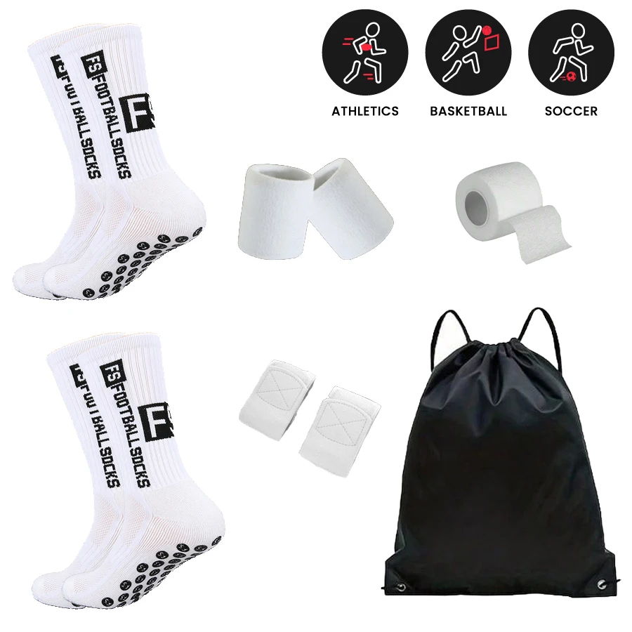 

7-piece set of FS sports socks and protective accessories, suitable for multiple sports such as basketball, soccer, etc