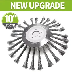10inch Derusting Weeding Wheel Universal Garden Weeding Brush Removal Rust Rotary Weed Brush Lawn Mower Brush Cutter Accessories