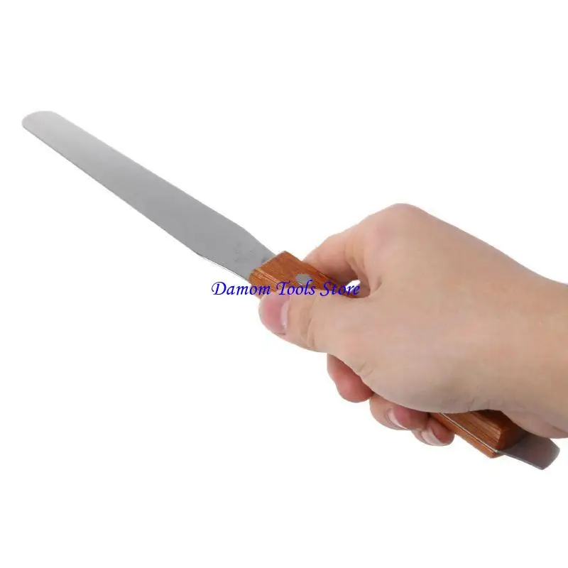 57BE الفولاذ المقاوم للصدأ التحبير الطلاء الغراء خلط سكين رسم ملعقة كشط خردة الملمس