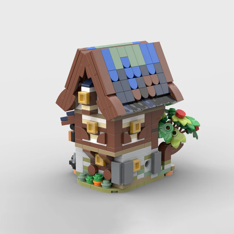 MOC Building Blocks ของเล่นยุคกลาง MINI Blacksmith รุ่น 431 ชิ้น Creative ASSEMBLY ชุดของเล่นวันหยุดของขวัญ