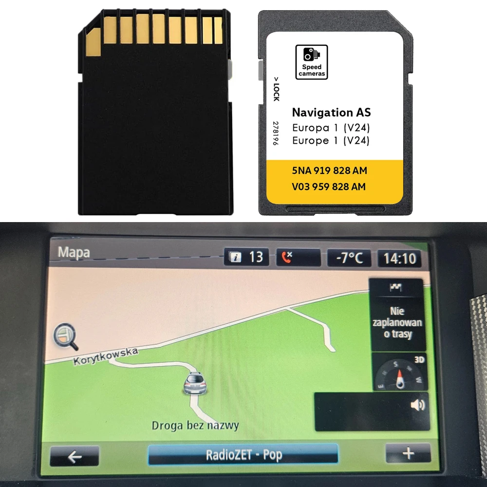 Image of für VW Discover Media Navigation AS V24 Version 5NA919828AM Update UK Europa 2026 Karten Sat Nav EU SD-Karte 32GB