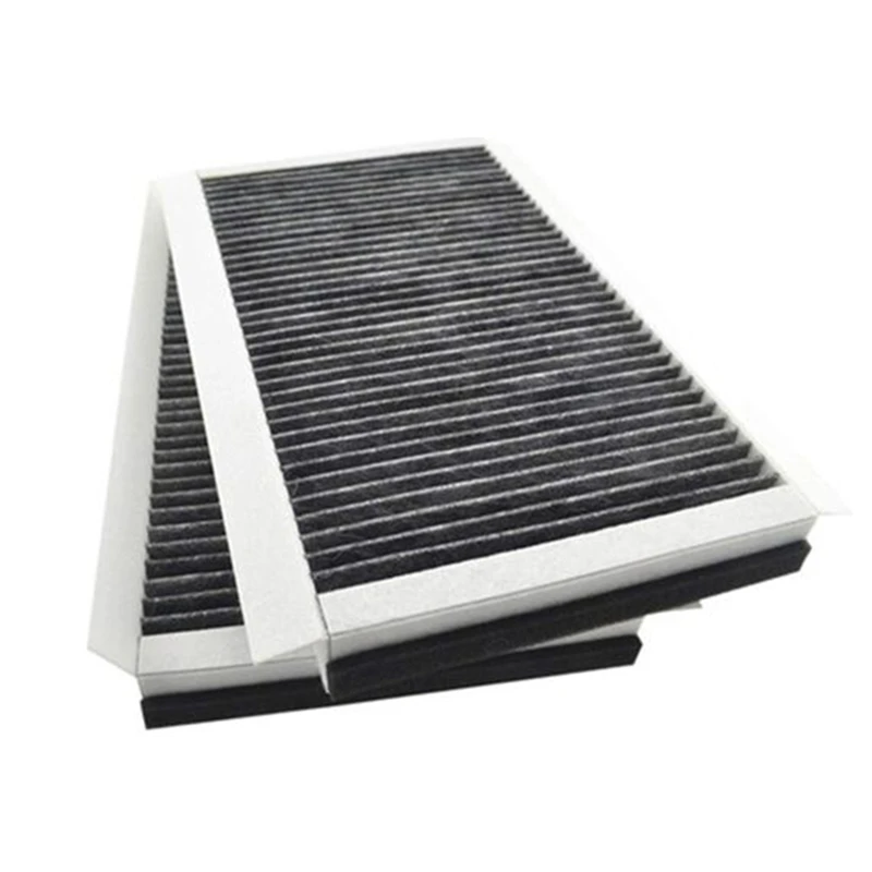 2Pcs Cabin Air Filter Activated Charcoal 64319171858 64316935823 For 2007-2010 BMW 5 6 E60 E61 E63 E64 520D 523I 525I 530D 535D