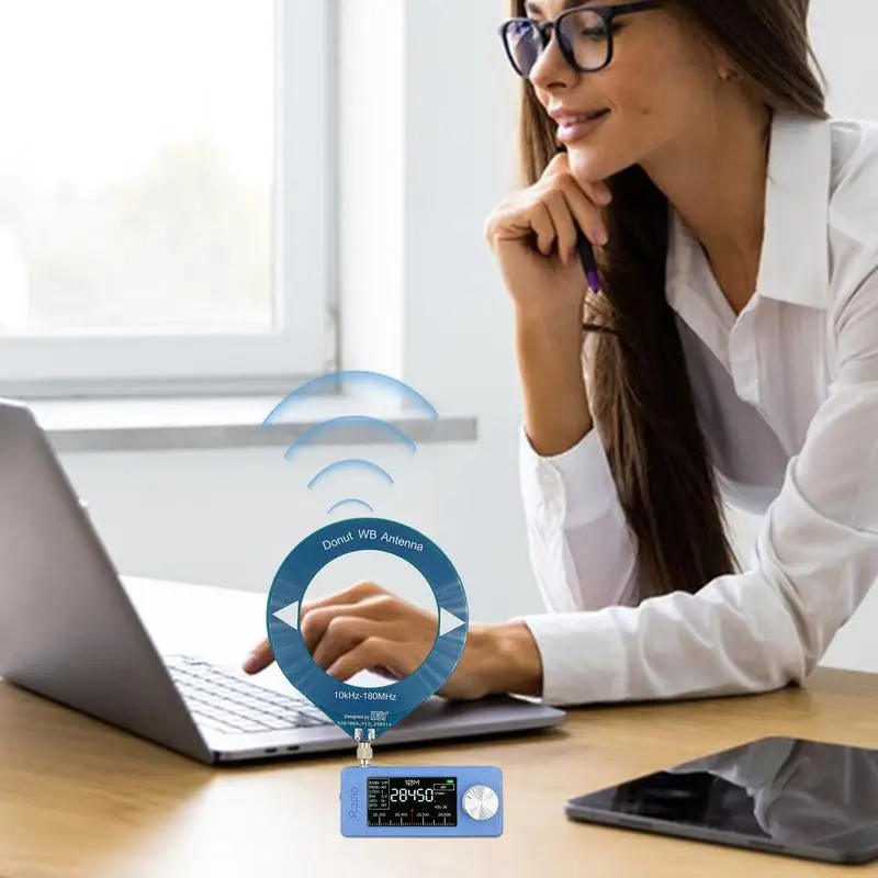 Receptor estéreo fm, receptor de rádio de bolso fm com antena, tela ips de 9 polegadas, bateria de 800ma, display hd, lsb, reprodutor usb para caminhão, garagem