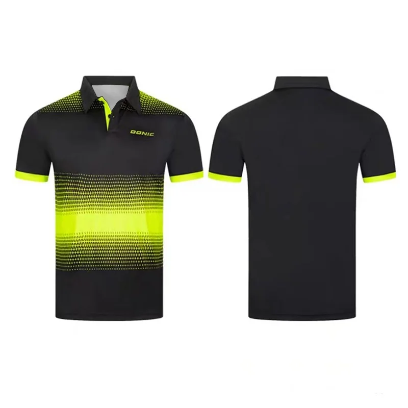 Nueva camiseta de tenis de mesa, Polo de manga corta para hombres y mujeres, cárdigan de tenis de mesa de verano, camisa deportiva informal de secado rápido