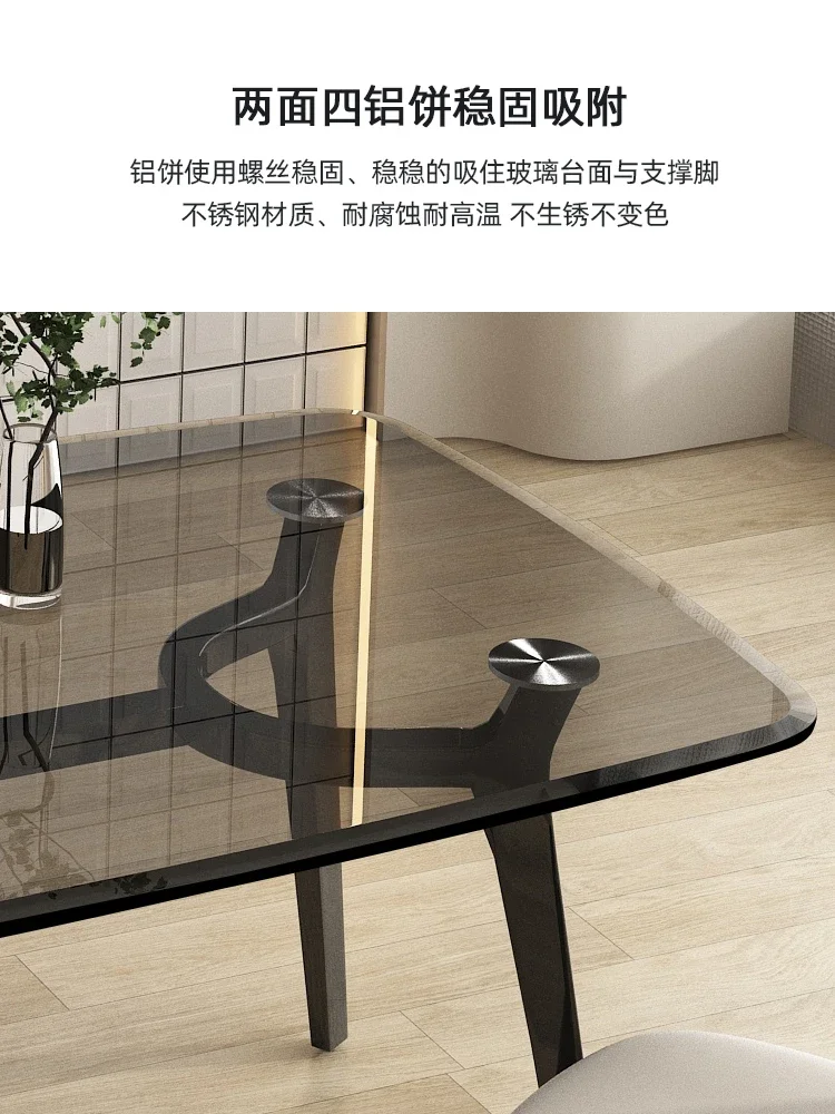 Household Dining Table Simple Rectangular Dining Table Designer Suspension Dining Tables and Chairs Set