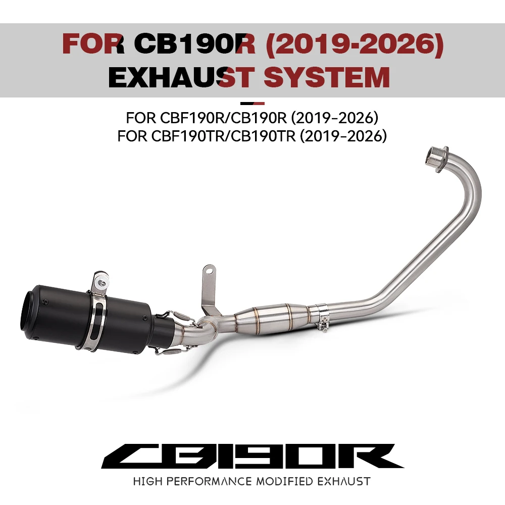 For CB190 CBF190R CB190TR CBF190TR motorcycles stainless steel front connection pipe connecting to 51mm exhaust pipe