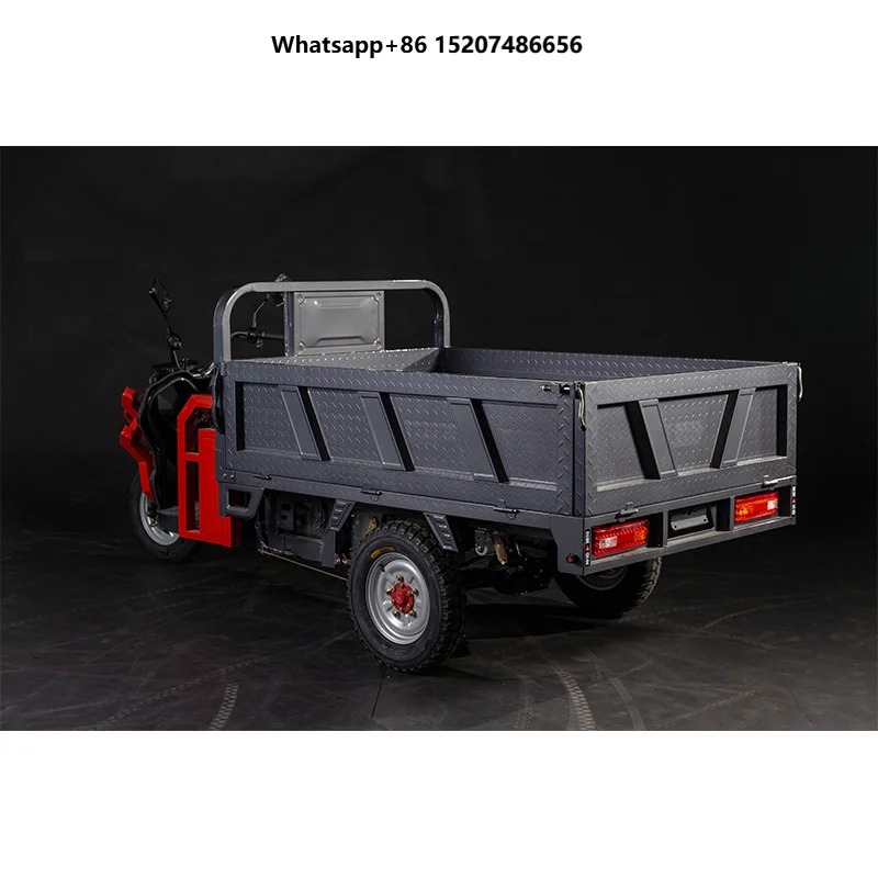 Мощный электрический грузовой трицикл (2000W/3000W) 72V32AH/72V58AH для взрослых, для доставки, с автоматическим подъемом и большими шинами, производство Китай