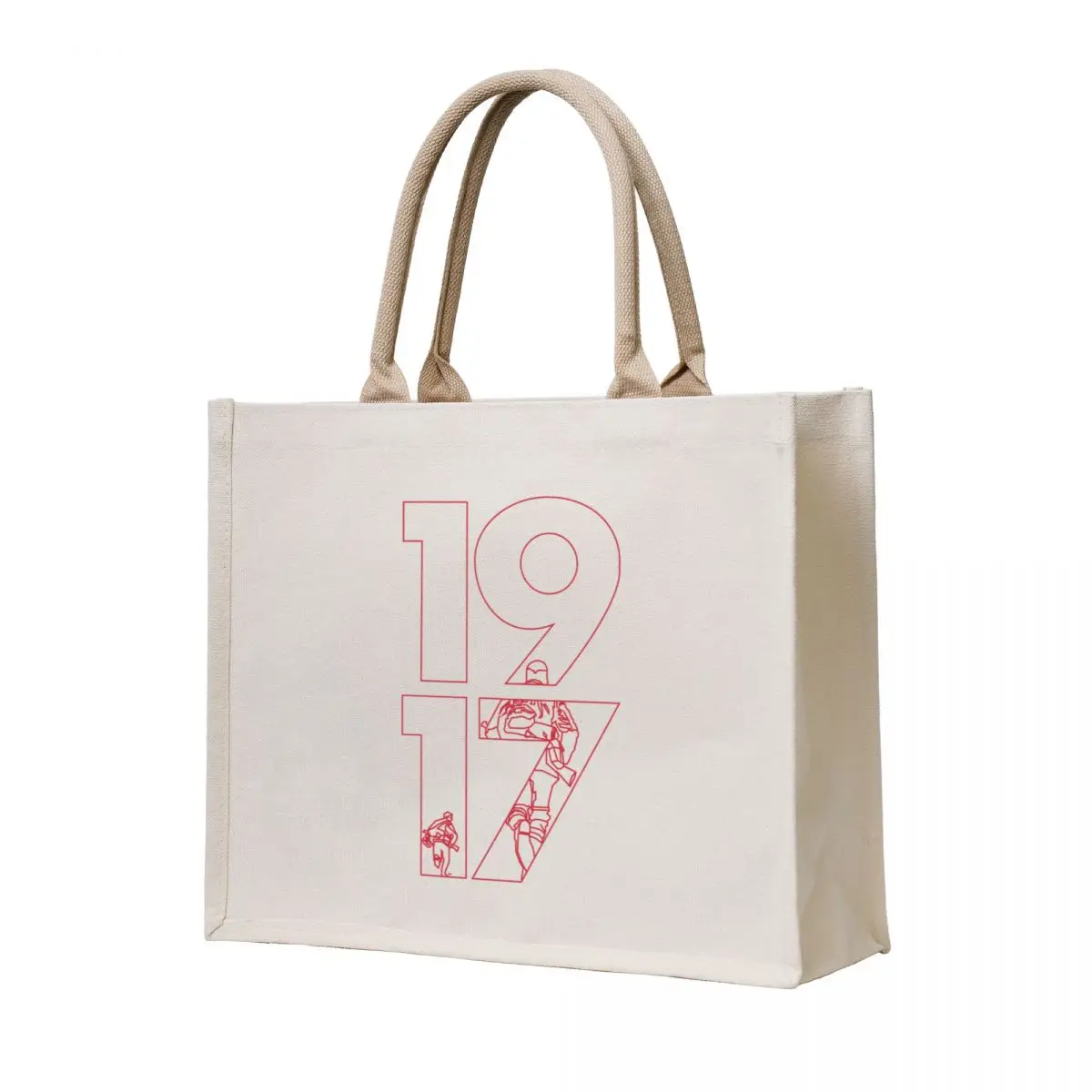 

1917 Dark Red Title Tote Bag tote bags aesthetic shopping trolley bag Canvas bag Women's shopper