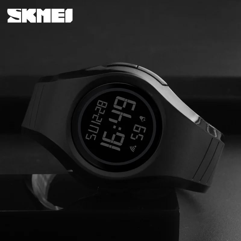 

SKMEI мужские спортивные электронные наручные часы для мужчин и женщин модные простые водонепроницаемые часы 5 бар календарь светодиодный дисплей цифровые часы