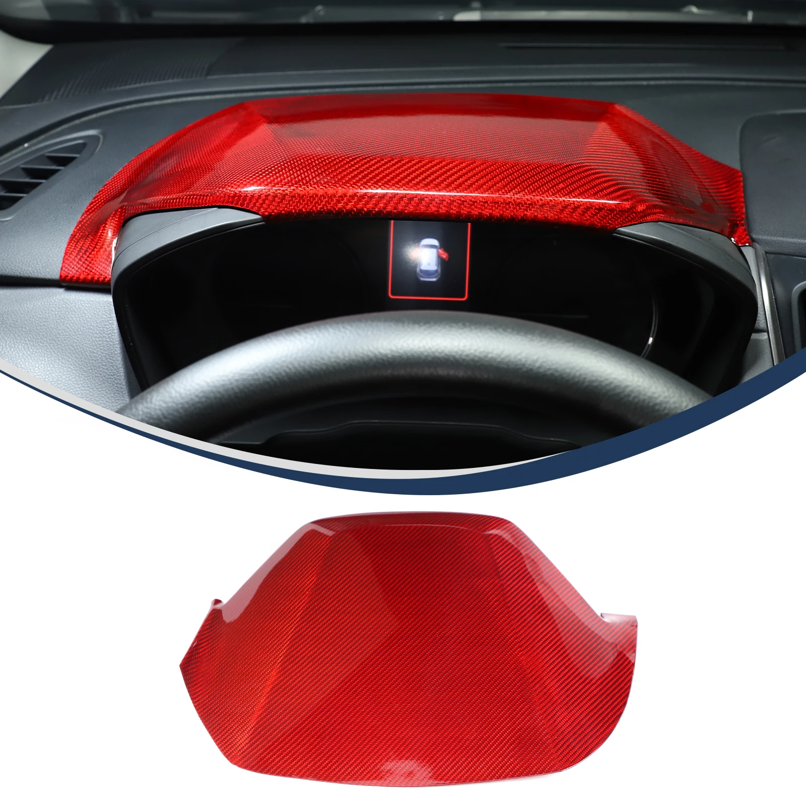 

For Subaru WRX/Levorg/CROSSTREK‌ 2022+ Car Center Console Dashboard/Navigation Screen Decorative Cover Genuine Carbon Fiber