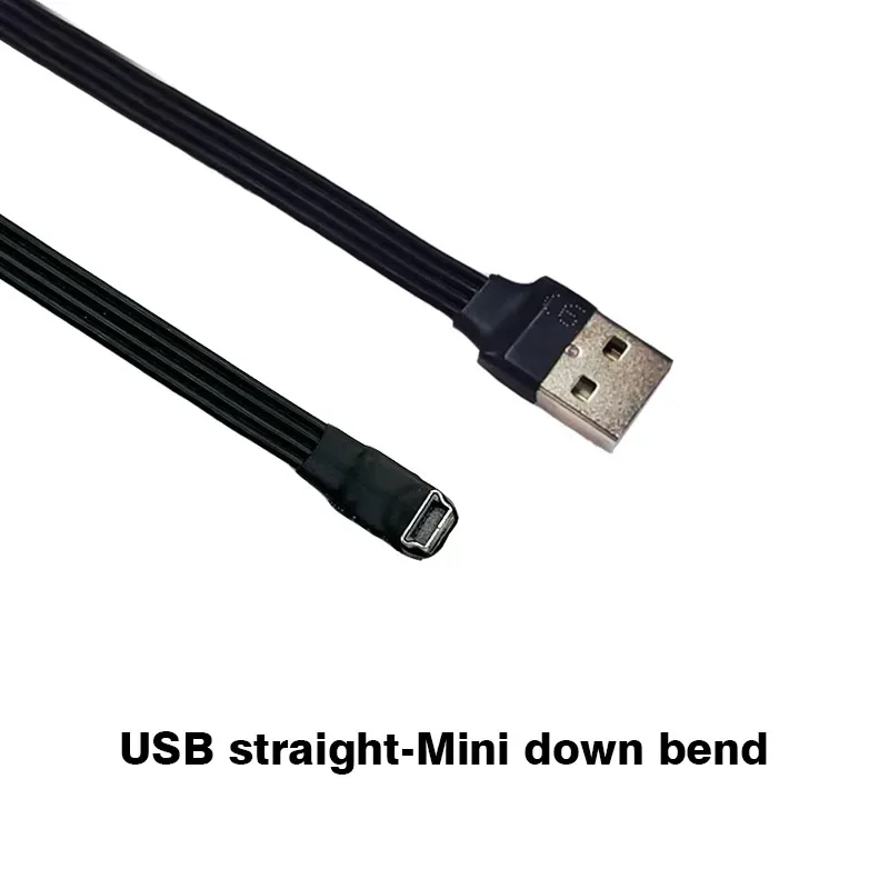 شقة لينة الكوع البسيطة USB شحن البيانات خط صعودا وهبوطا اليسار واليمين T ميناء USB سيارة MP3 كابل بيانات عالمي 5 سنتيمتر 10 سنتيمتر 15 سنتيمتر