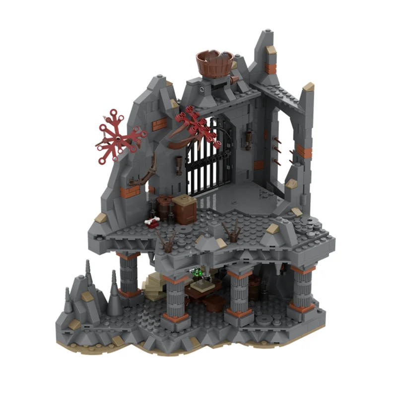 Rings Movie Series Model  Moc Building Blocks Dark Magic Mountain Model Technology Modular Gift Construstion DIY Assembly Toys