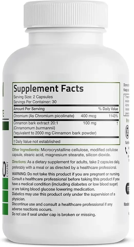 Chromium Picolinate Supplement, Efficient Chromium, Non Gmo, 60 Vegetarian Capsules