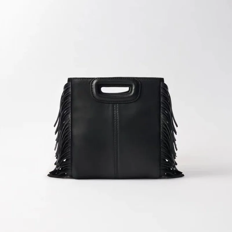 New Fashionable Women Shoulder Bag Black PU Retro Handbag Luxurious Design Casual Ladies Crossbody Bag