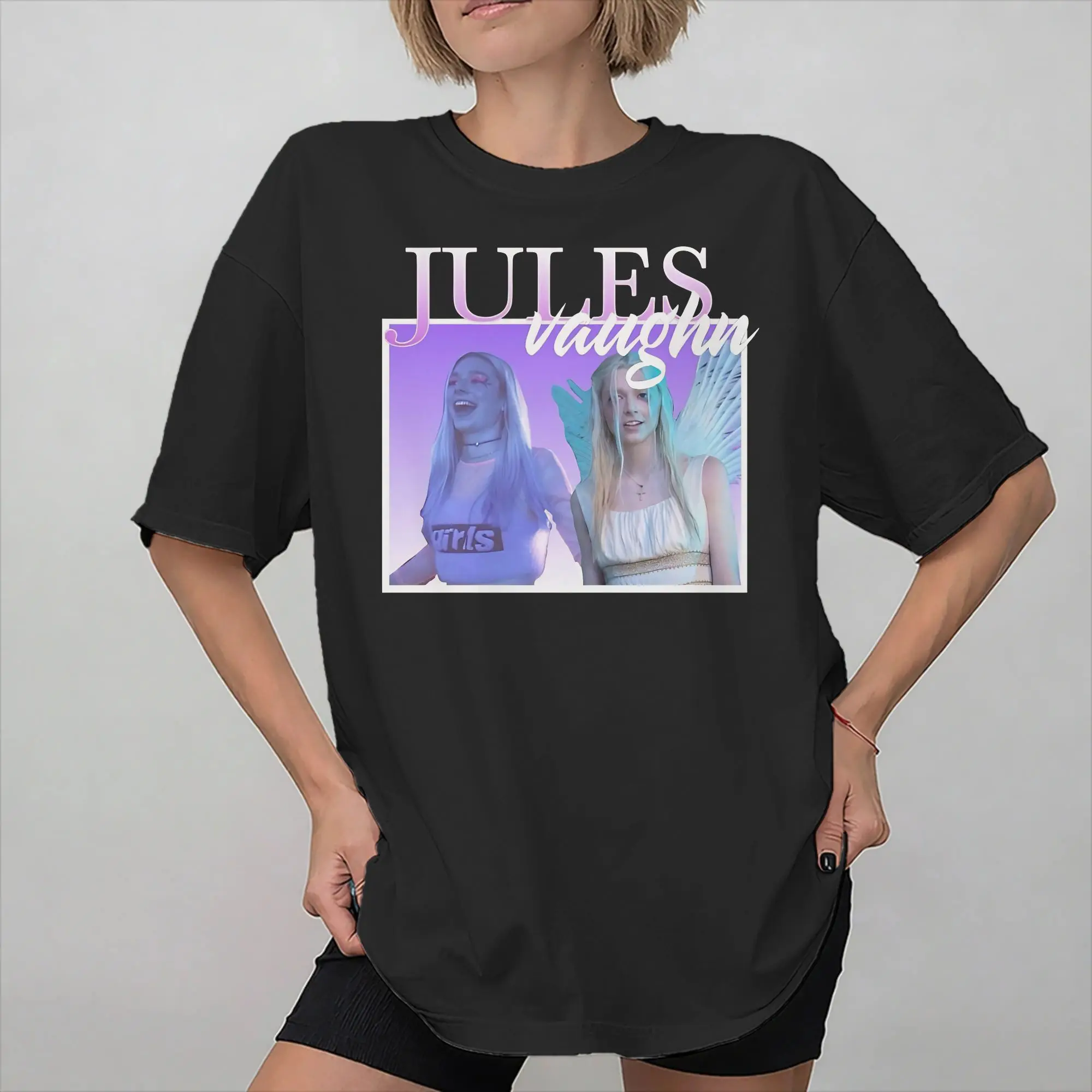 Camiseta Jules Vaughn Hunter Schafer para hombre y mujer, camiseta con estampado gráfico de algodón puro, ropa superior