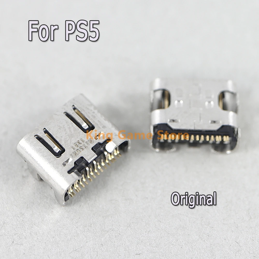 Conector de alimentación Micro USB tipo C, enchufe de cargador para controlador PS5 para controlador inalámbrico PlayStation 5, 1 unidad