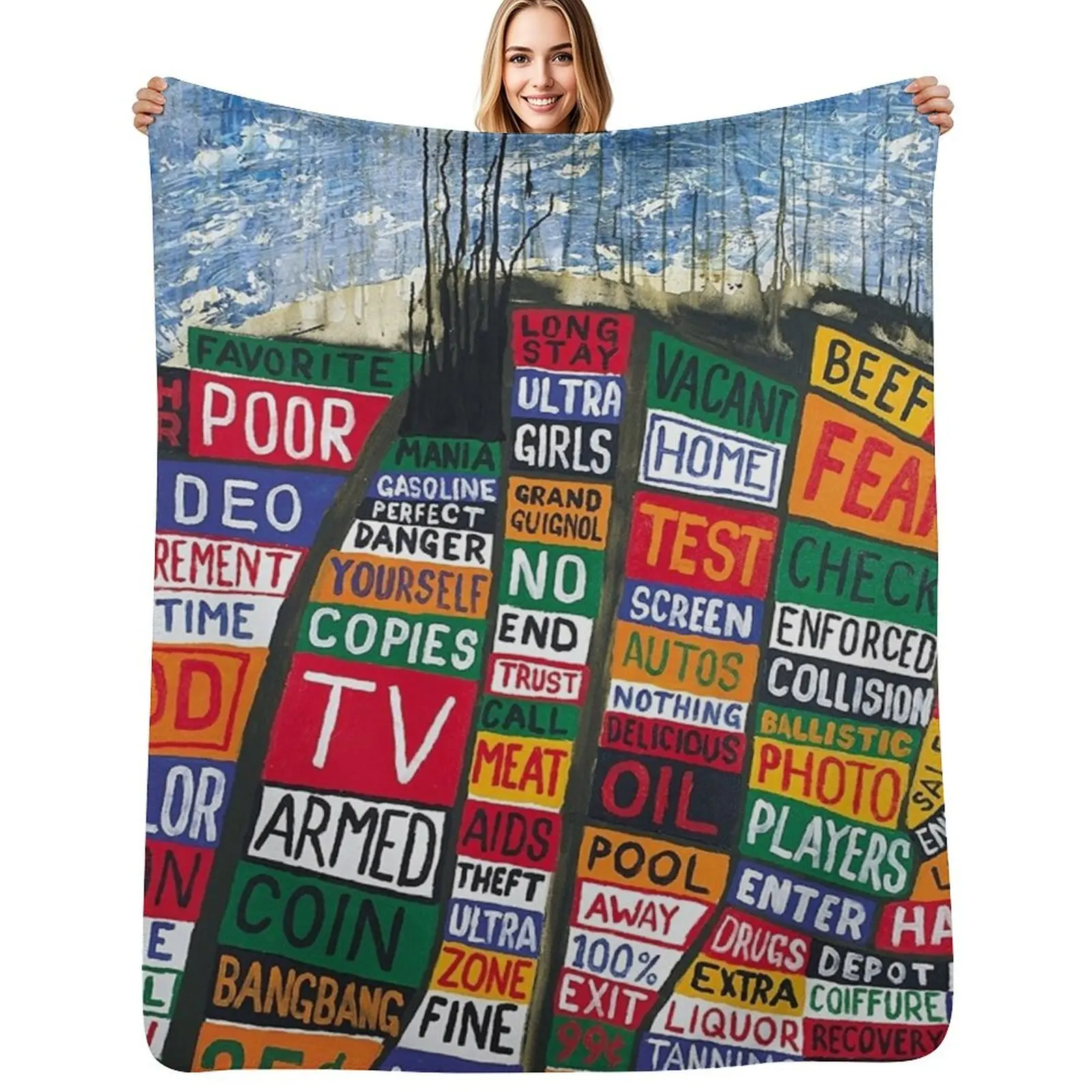 

RADIOHEADS Throw Blanket Blankets Sofas Of Decoration Thin Heavy Sofa Blankets
