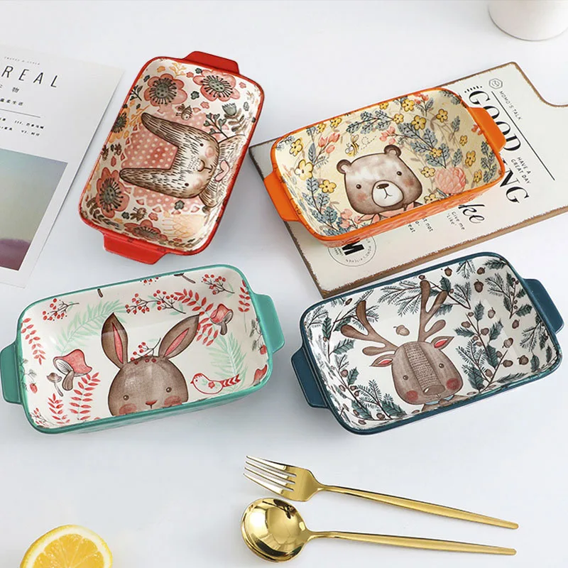 

Двухручные формы для выпечки Wendini Animal Series — набор из 4 тарелок для запеченного риса.