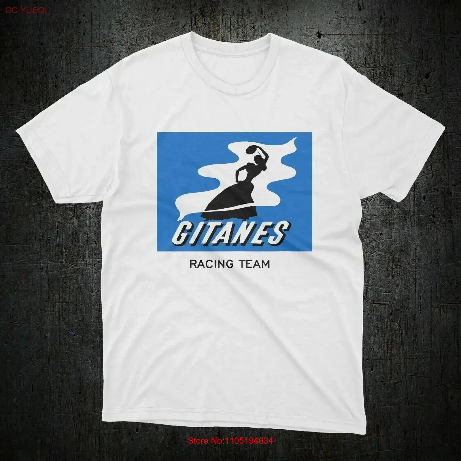 Camiseta favorita francesa del equipo de carreras de GITANES enviada desde EE. UU., ropa de diseñador lavada vintage, ropa de calle con gráfico