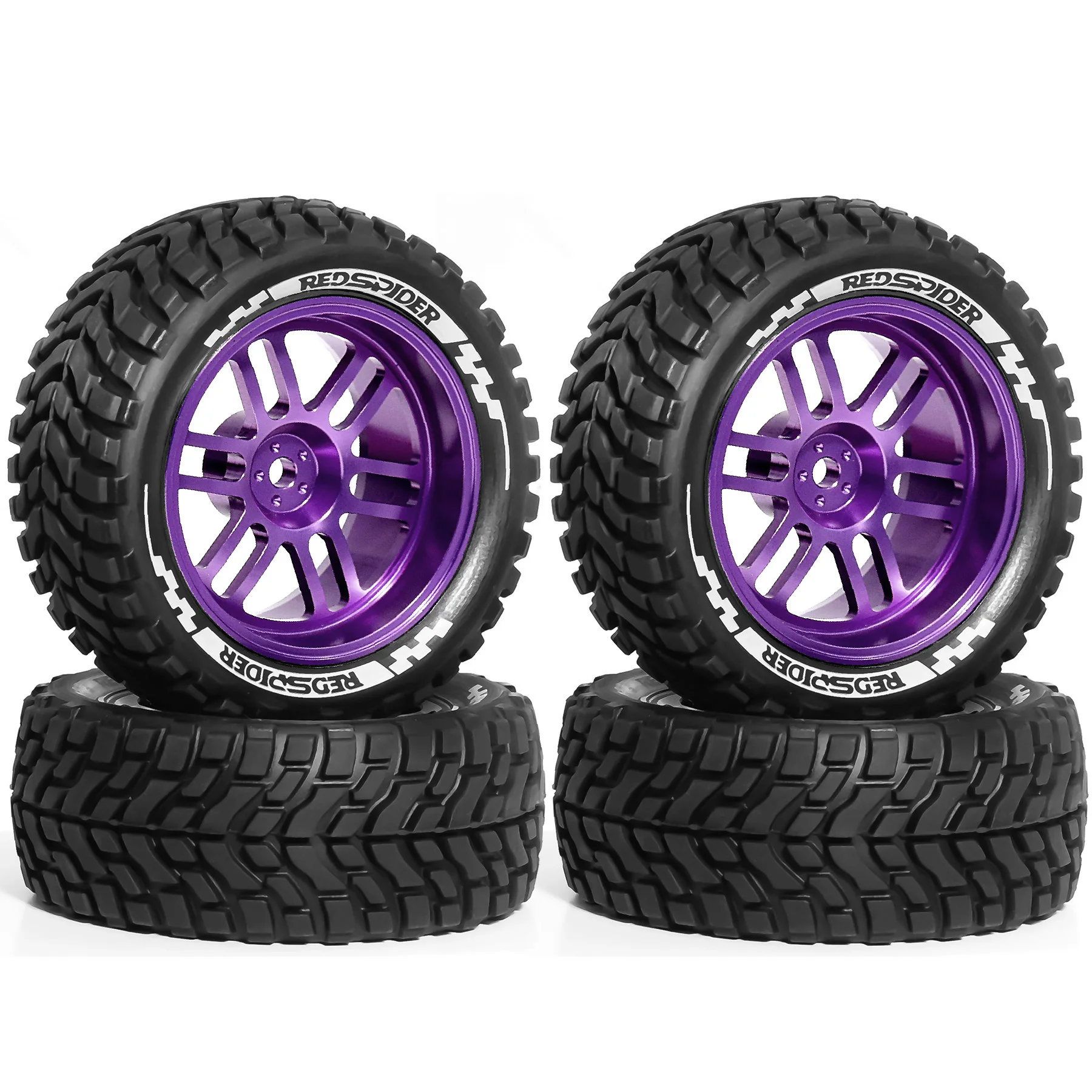 Velg Mobil RC On-road Drift 1/10, Hub Logam, Pelek Logam, Ban 4pcs untuk Mobil RC 1:10 HSP 94122 Tamiya XV01 TT02 HPI Ky