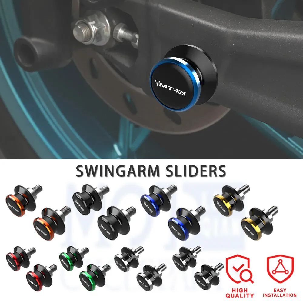

Motorcycles Accessories 6MM Swingarm Spools Stand Screws Swingarm Sliders For YAMAHA MT125 MT 125 MT-125 2015 - 2019 2020 2021