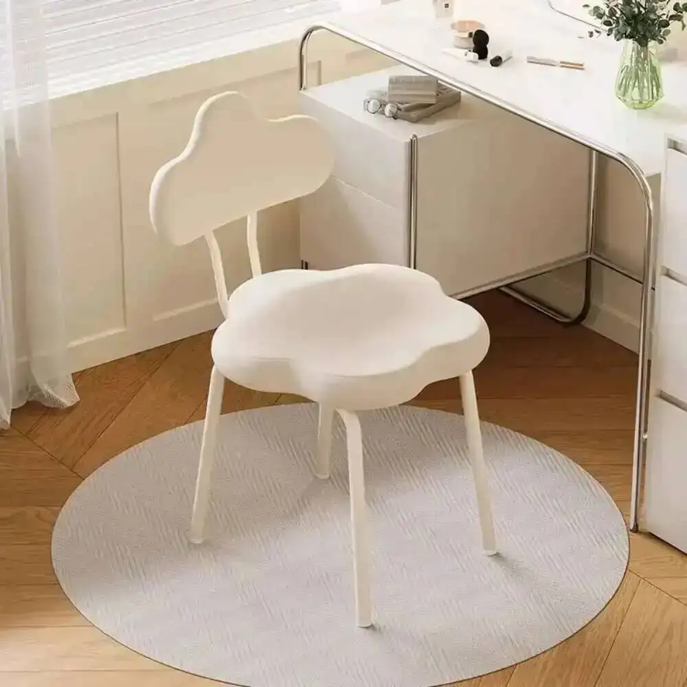 

style Cream chair, chair, minimalist makeup makeup home dressing table, chair, girl bedroom, internet famous nail art, high-end