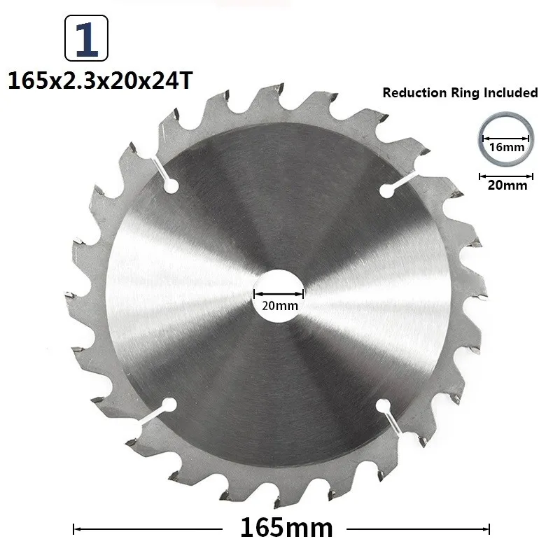 XCAN 1pc 165mm 24/40/48/60T Hartmetall Holz Sägeblätter für Multifunktions Power Tool TCT Kreissäge Klinge Holz Trennscheibe