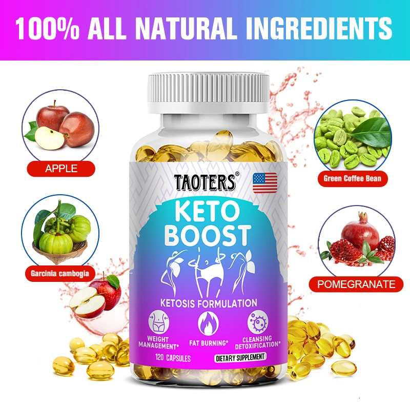 Keto Capsules - Garcinia Cambogia + Apple Cider Vinegar Helps with Weight Management, Cleansing, Detoxification and Metabolism