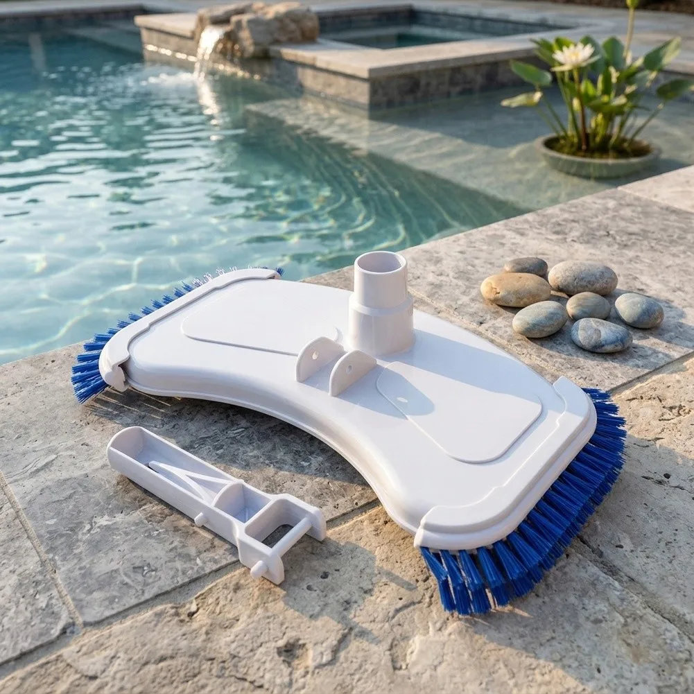 Robust Pool Vacuum Head Constructed from Thickened PP Material and Equipped with Dense Nylon Bristles for Long-Term Performance