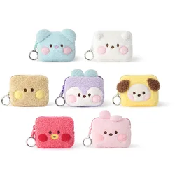 New Bt21 Kawaii Anime Cooky Mang Chimmy Tata Plush Storage Bag Cute Cartoon Girls Cosmetic Bag Pencil Case Girls Gifts