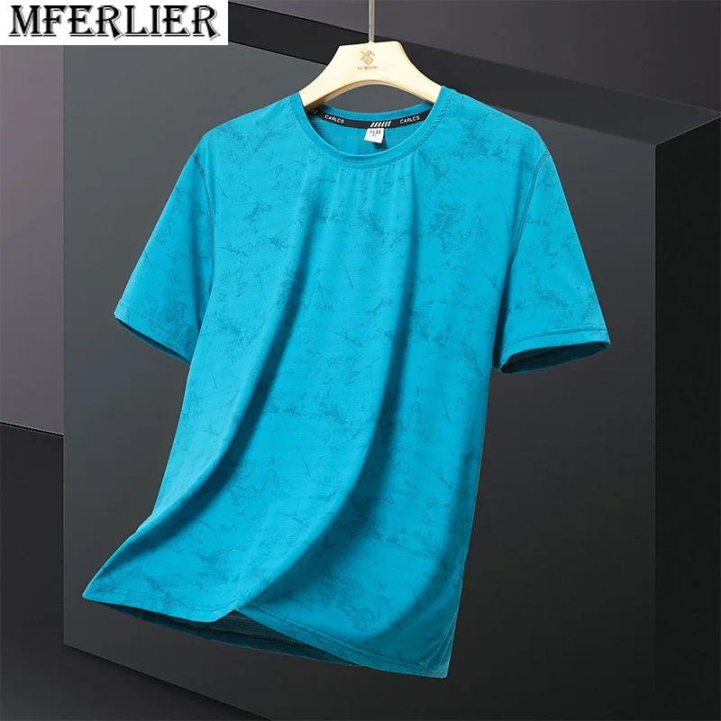 

summer Men sports tshirt short sleeve quick dry running gym tshirt plus size 8XL camouflage soft elastic breathable tops tees