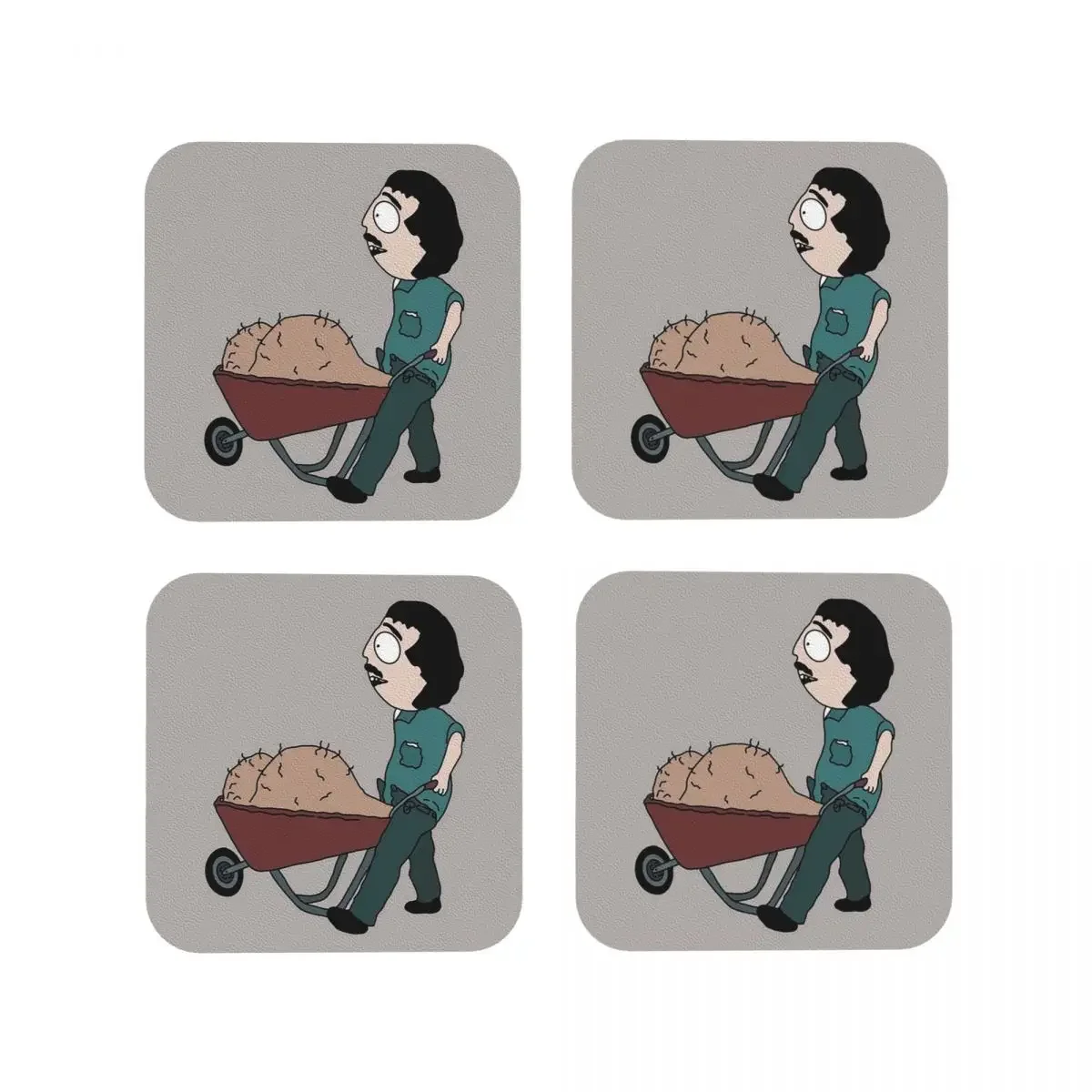 

Southpark Epic Randy Marsh Ball Coasters Kitchen Placemats Non-slip Insulation Cup Coffee Mats For Home Tableware Pads Set of 4