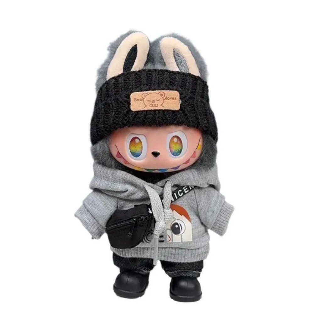 

15/17CM Labubu Dolls Clothes Hats clothes shoes and bags Dress Up Dolls Accessories Sitting Party Christmas Birthday Gift Toys