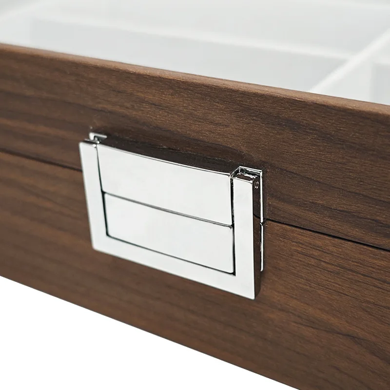 Black walnut pattern wooden 6-position glasses display box 6 pcs sunglasses sunglasses storage collection box sales display box