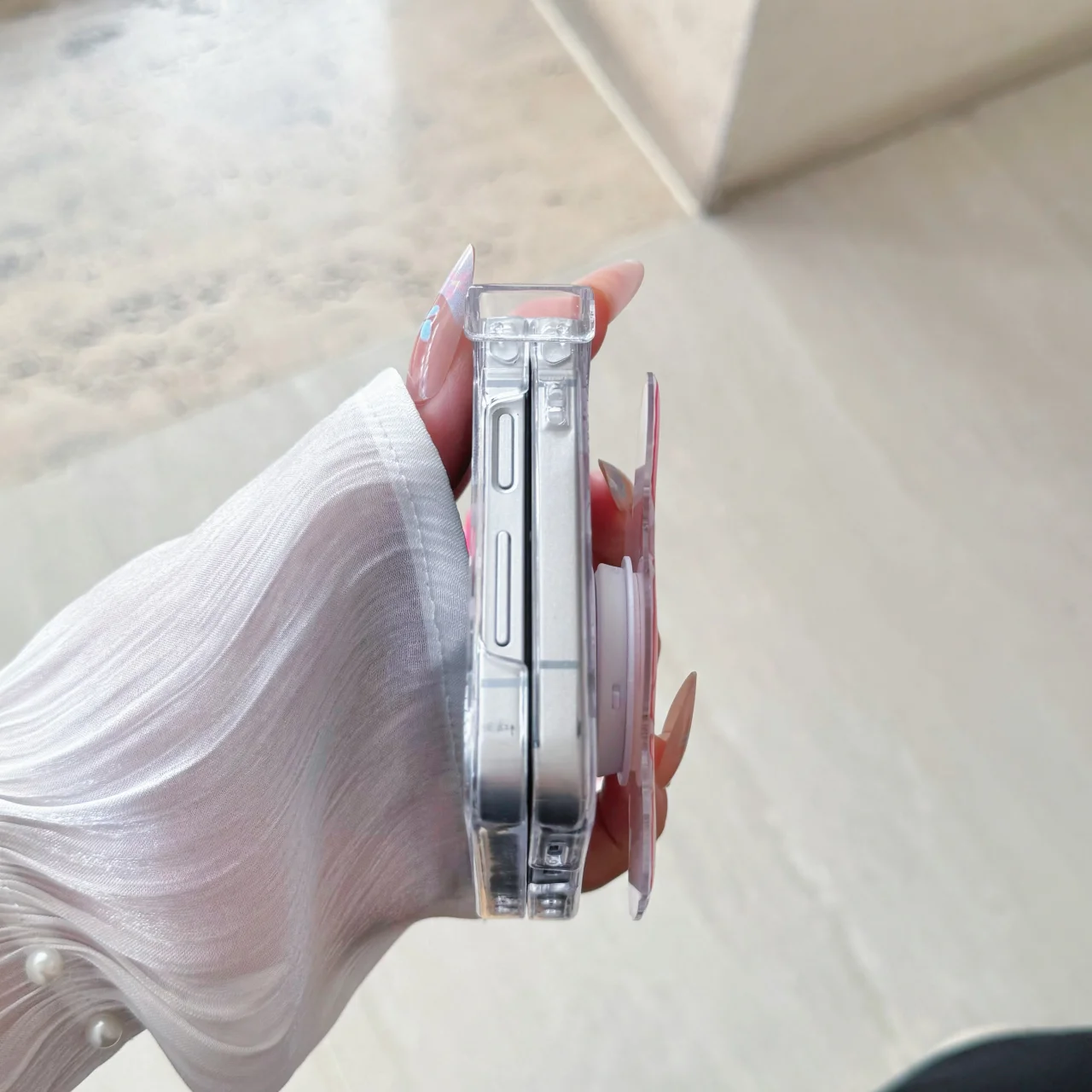 Vollbild-Cinnamoroll My Melody, faltbare Handyhülle für Samsung Galaxy Z Flip 7 FE 6, 5, 4, 3, 5G mit Trageband, magnetische Standabdeckung