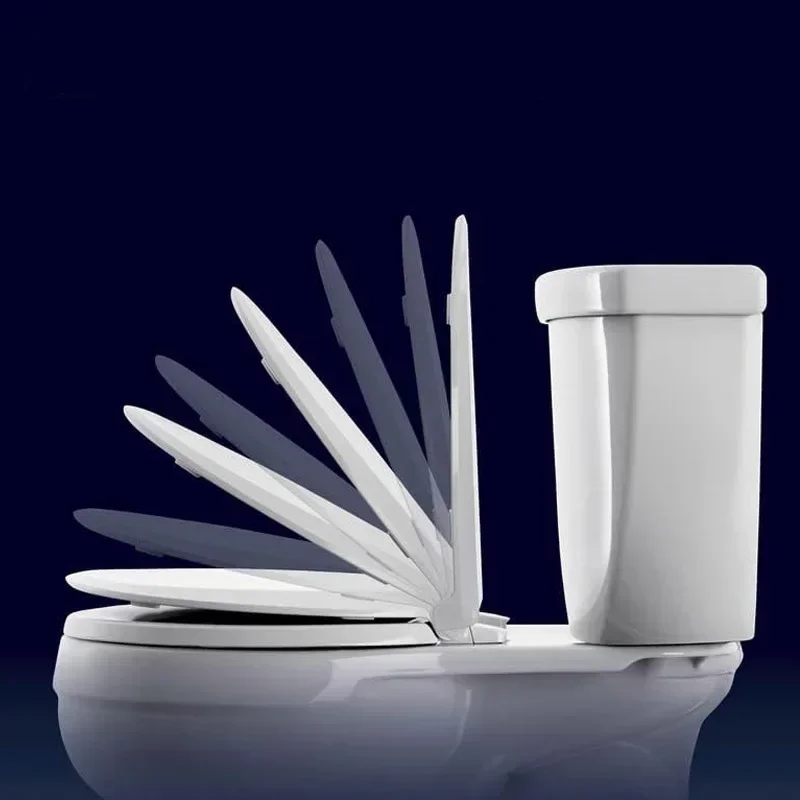 قابل للتعديل سميكة غطاء المرحاض PP بطيئة خفض غطاء المرحاض للأغراض العامة الطراز القديم V-U مربع O غطاء المرحاض 1 قطعة