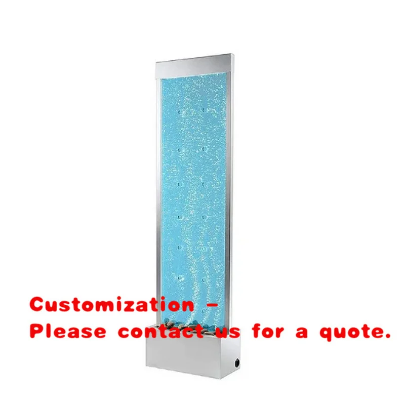 custom.Home Decor 59x16 XL Dancing Bubble Fountain, Floor Standing,Feature Bubble WallColor Lights Remote Control
