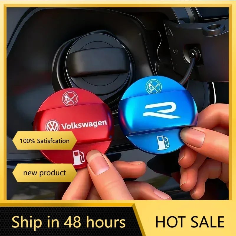 VW Car Fuel Cap Aluminum Alloy Oil Box Lid Petrol Tank Cover For VW GTI Polo Golf MK6 MK7 Passat B8 Tiguan T-ROC Arteon Jetta CC