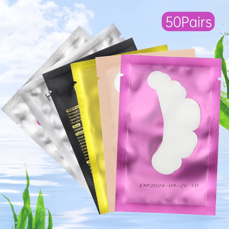 50pairs Cloud Shape Eye Patches Under Eye Pads Parches Paper Stickers Lash Extension Grafting Eyelash Protection Eye Makeup Tool