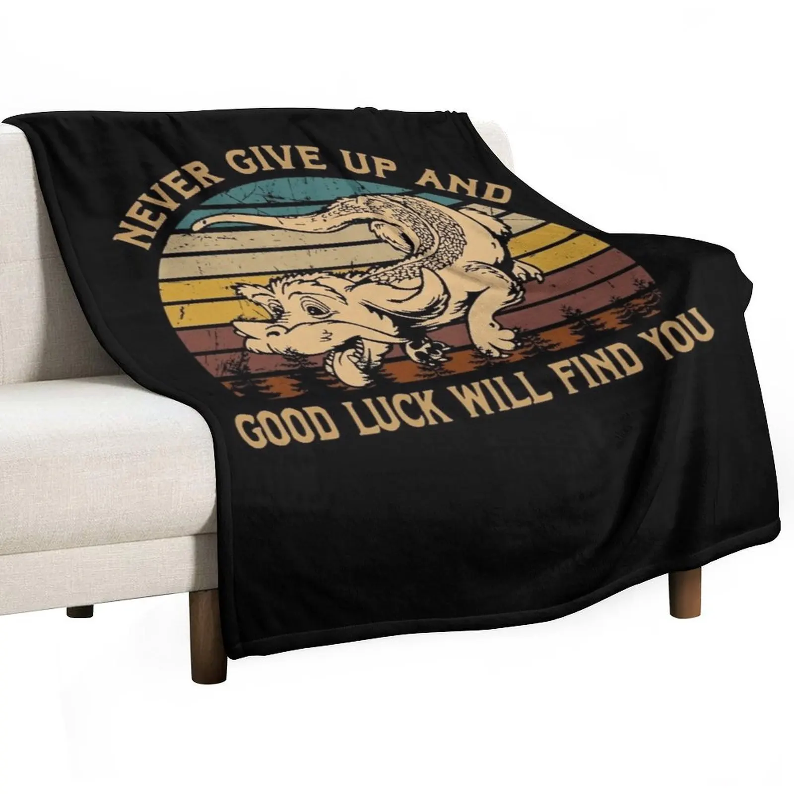 

Funny Gift For Graphic Neverending Arts Story Films Never Give Up Gifts For Fan Throw Blanket anime Decoratives Blankets