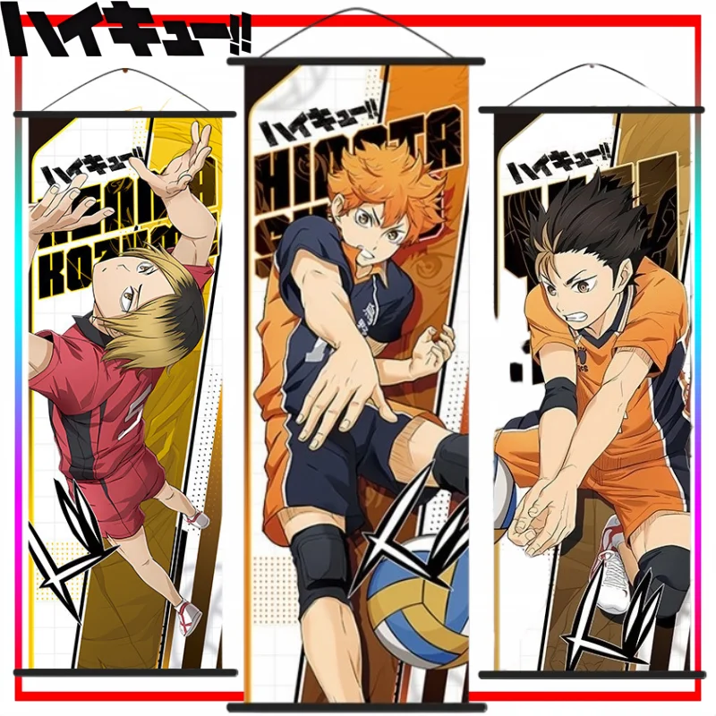 Haikyuu!! Papier peint mural long, poster Hinata Shoyo, décoration murale, dissimule les imperfections, marchandise d'anime, cadeau de vacances