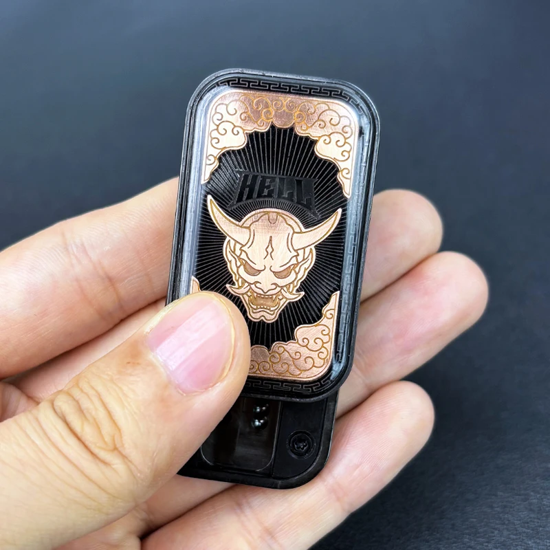 Dämon Rhythmus EDC Rotierender Push Slider Mechanischer Metall Haptischer Slider Fidget Spinner Büro Dekomprimieren und Entspannen Fidgets Spielzeug