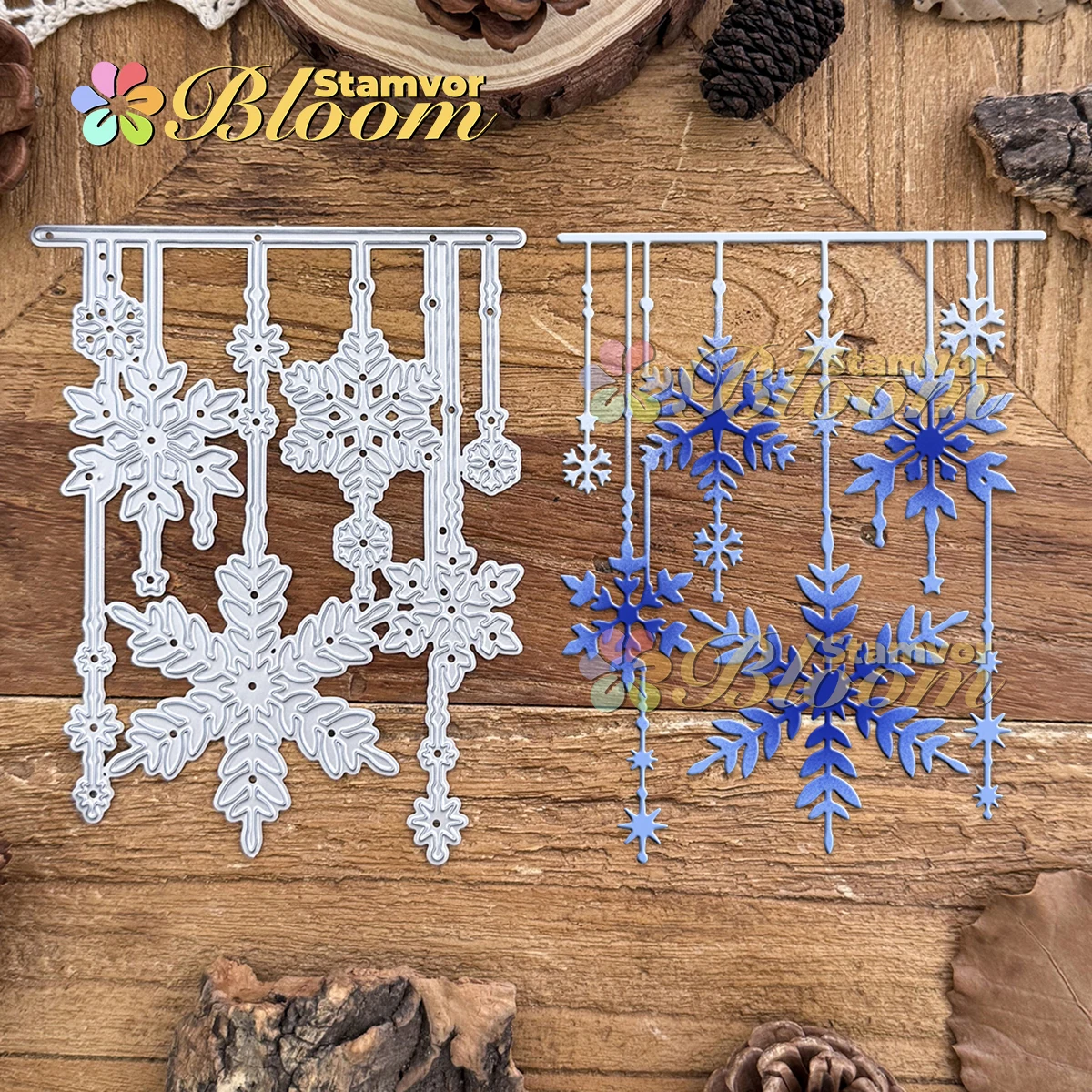 Original schöne Winter Weihnachten Schneeflocken Spitze Rand Metall Stanzformen Scrapbooking dekorative Prägung