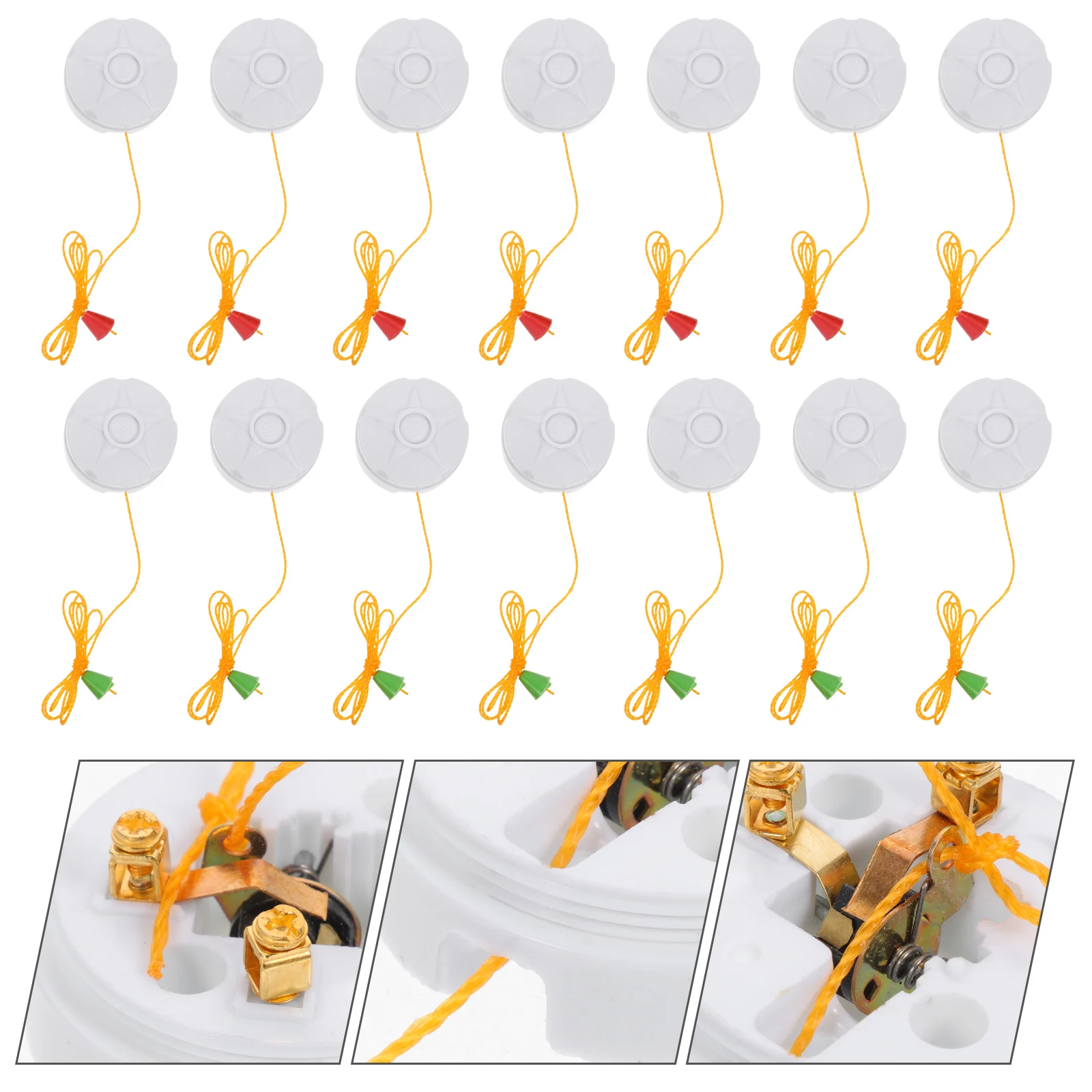 

20pcs Vintage Lamp For Ceiling Lighting Accessory 250V Pull Rope Pull Cord Switch Accessory